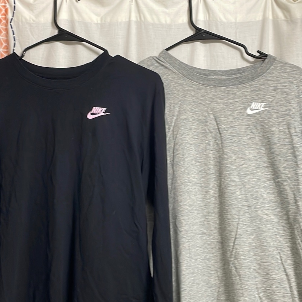 Bundle of two Nike dri-fit long sleeve shirts